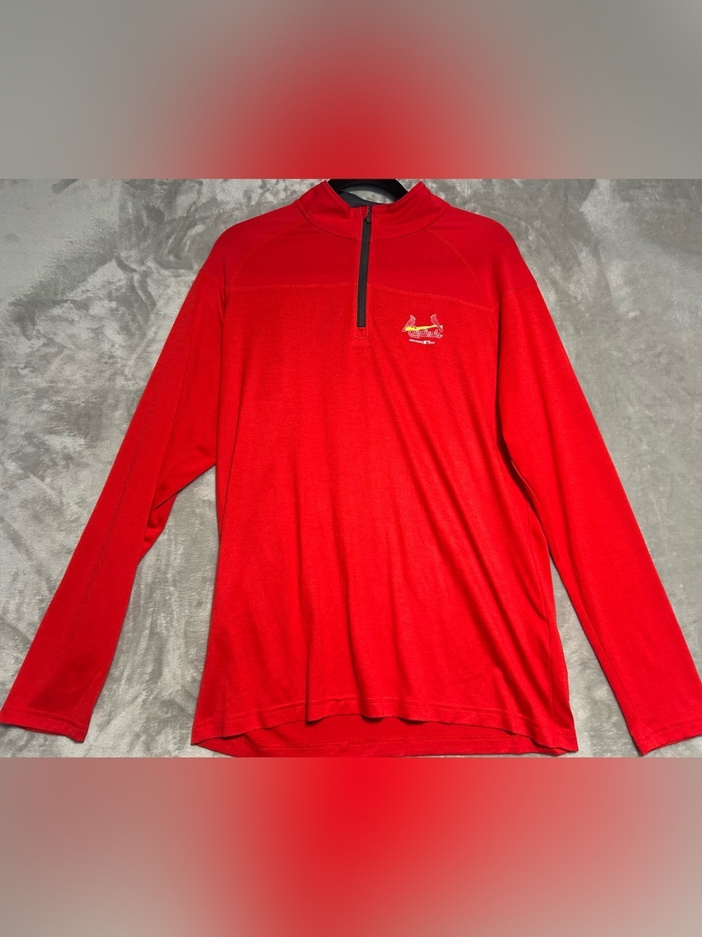 Under Armour St Louis Cardinals Baseball Quarter Zip Pullover Men’s Medium Red